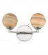 Wall Light Polished Chrome Swirl Glass, 2x G9