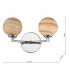 Wall Light Polished Chrome Swirl Glass, 2x G9