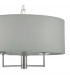 Cylindrical Pendant Light Polished Chrome & Grey, 3x E14
