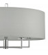 Cylindrical Pendant Light Polished Chrome & Grey, 5x E14