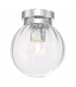 Flush Ceiling Light Polished Chrome Glass IP44