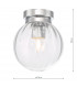 Flush Ceiling Light Polished Chrome Glass IP44
