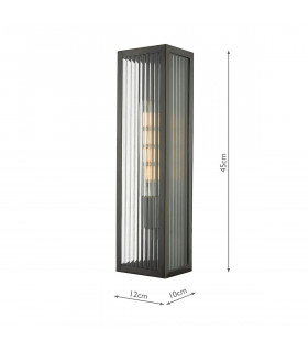 Lantern Wall Light Rubbed Bronze Large IP44