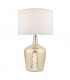 Table Lamp Silver Glass With Round Drum Shade