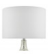 Table Lamp Silver Glass With Round Drum Shade