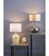 Table Lamp Silver Glass With Round Drum Shade
