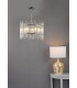 Table Lamp Silver Glass With Round Drum Shade