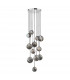 Cluster Pendant Light Polished Chrome Glass 2.5M, 12x G9