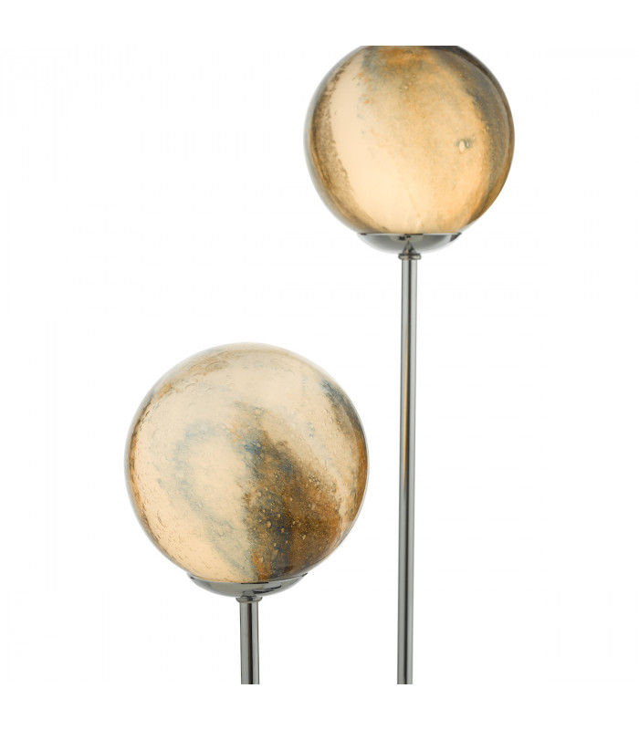 Table Lamp Polished Chrome Glass, 2x G9