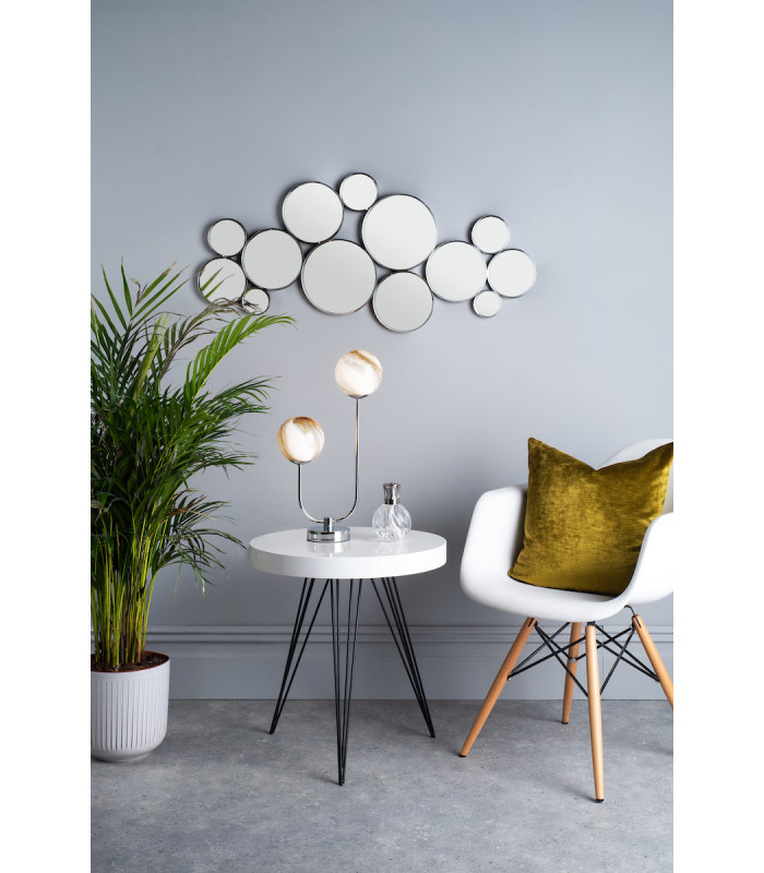 Table Lamp Polished Chrome Glass, 2x G9