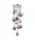 Cluster Pendant Light Polished Chrome Glass 1.5M, 12x G9