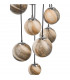 Cluster Pendant Light Polished Chrome Glass 1.5M, 12x G9