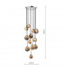 Cluster Pendant Light Polished Chrome Glass 1.5M, 12x G9