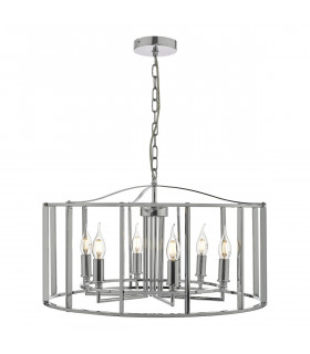 Pendant Light Polished Chrome, 6x E14