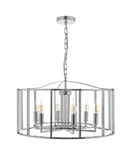 Pendant Light Polished Chrome, 6x E14