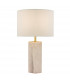 Table Lamp Pink & Marble Effect With Round Drum Shade