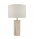 Table Lamp Pink & Marble Effect With Round Drum Shade