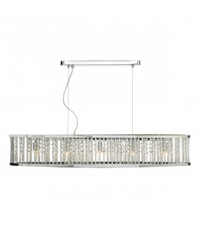 Bar Pendant Light Polished Chrome Aluminium, 5x G9