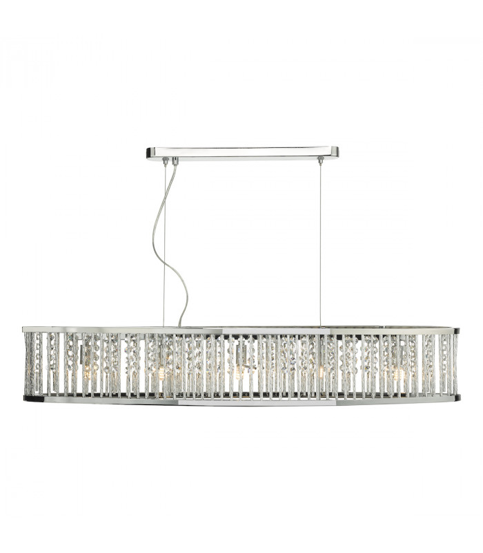 Bar Pendant Light Polished Chrome Aluminium, 5x G9