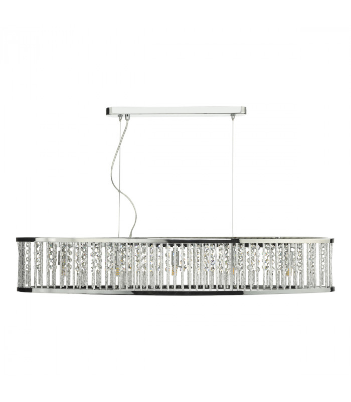 Bar Pendant Light Polished Chrome Aluminium, 5x G9