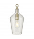 Dome Pendant Light Antique Brass Glass