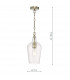 Dome Pendant Light Antique Brass Glass