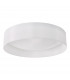 Cylindrical Flush Ceiling Light White Faux Silk 60cm, 3x E27