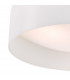 Cylindrical Flush Ceiling Light White Faux Silk 60cm, 3x E27