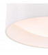 Cylindrical Flush Ceiling Light White Faux Silk 40cm, 2x E27
