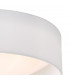 Cylindrical Flush Ceiling Light White Faux Silk 40cm, 2x E27