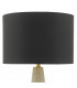 Table Lamp White & Black With Round Drum Shade