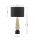 Table Lamp White & Black With Round Drum Shade