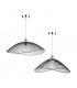 Wire Frame Easy Fit Pendant Light Black Twin Pack