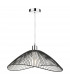 Wire Frame Easy Fit Pendant Light Black Twin Pack