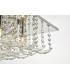 Flush Ceiling Light Polished Chrome & Crystal, 5x G9