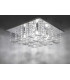 Flush Ceiling Light Polished Chrome & Crystal, 5x G9