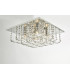 Flush Ceiling Light Polished Chrome & Crystal, 5x G9