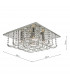 Flush Ceiling Light Polished Chrome & Crystal, 5x G9
