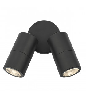Spotlights Wall Light Black IP65, 2x GU10