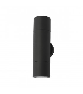 Up & Down Wall Light Black IP65, 2x GU10