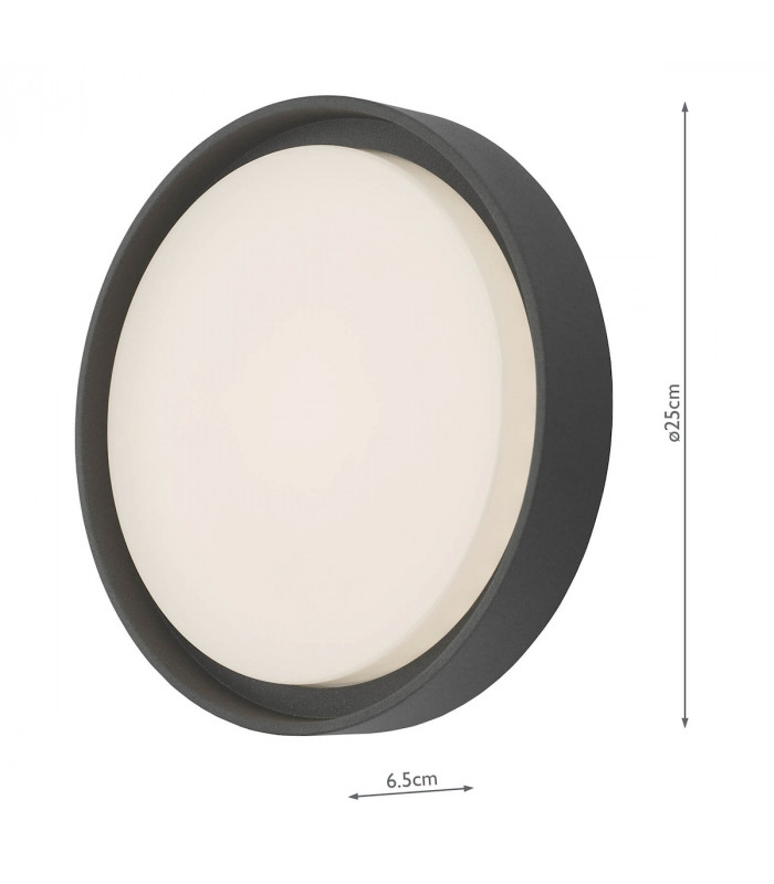 Simple Large Outdoor Wall Light Anthracite IP65 LED
