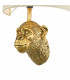 Monkey Wall Light Gold with Natural Linen Shade