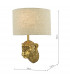 Monkey Wall Light Gold with Natural Linen Shade