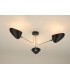 Semi Flush Ceiling Light Light Matt Black Polished Chrome, 3x E14
