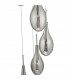 Cluster Pendant Light Smoked & Polished Chrome, 6x G4