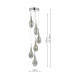 Cluster Pendant Light Smoked & Polished Chrome, 6x G4