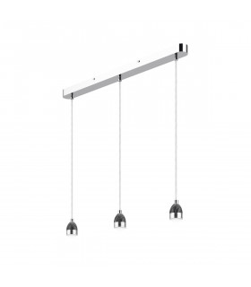 Straight Bar Modular Suspension Polished Chrome LED, 3x LED