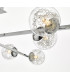 Semi Flush Ceiling Light Light Polished Chrome, 8x G9