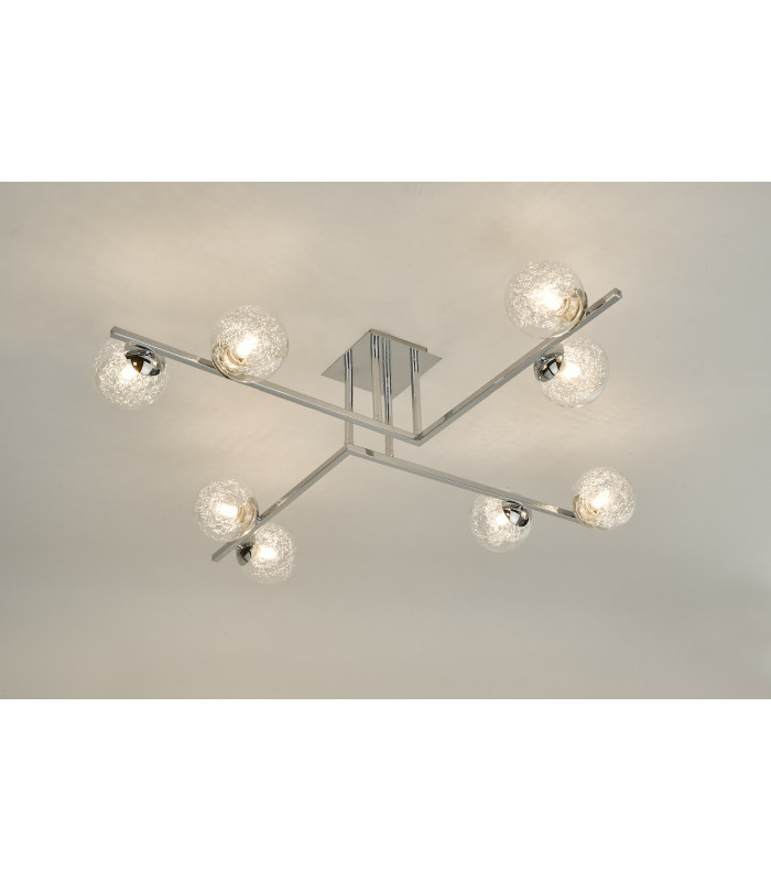 Semi Flush Ceiling Light Light Polished Chrome, 8x G9