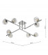 Semi Flush Ceiling Light Light Polished Chrome, 8x G9